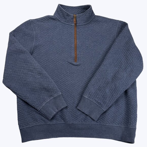 Southern Tide Men's Quarter Zip Size Large Blue Long‎ Sleeve High Collar - Picture 1 of 8